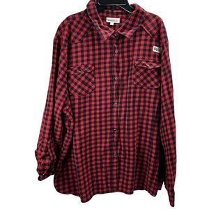 North style Red & Black Snap Buttons Women’s Shirt Size 3X